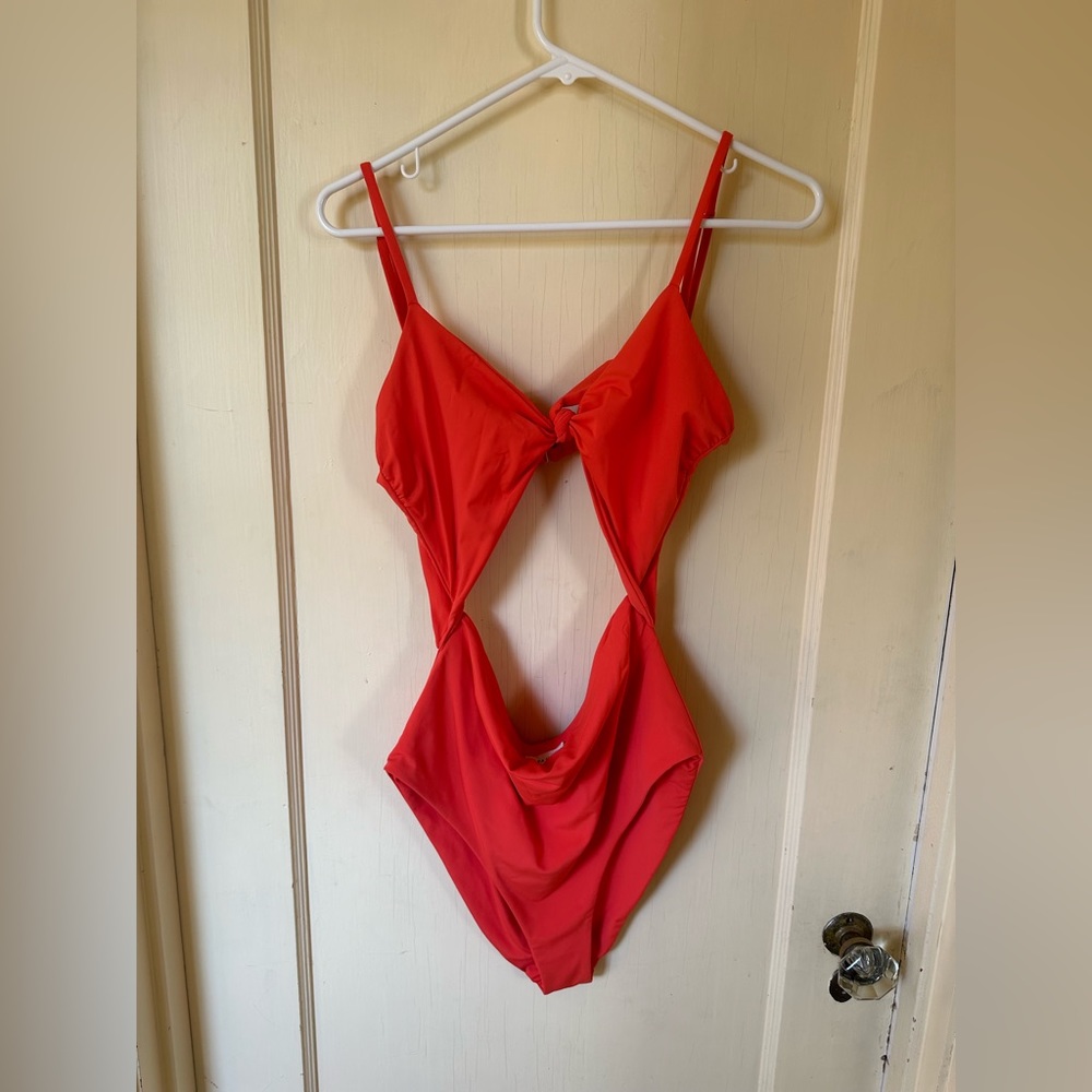 Mara Hoffman Kia Swimsuit - Size XL, Tomato/Coral Orange/Red